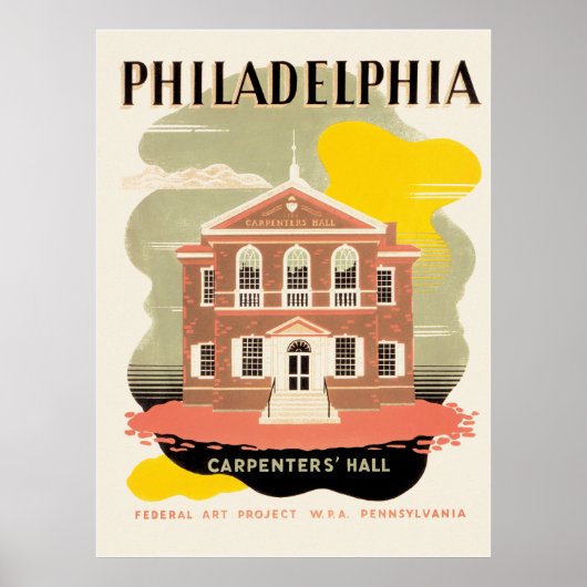 Philadelphia Carpenter's Hall Poster (Voorkant)