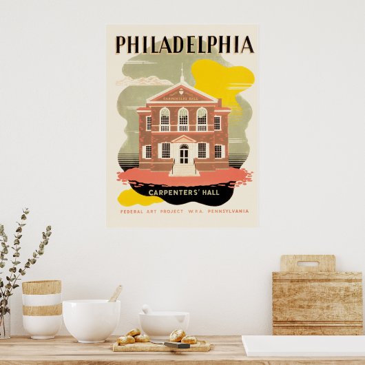 Philadelphia Carpenter's Hall Poster (Keuken)
