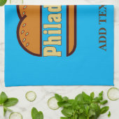 Philadelphia Cheese Steak Design Keukenhanddoek (Gevouwen)