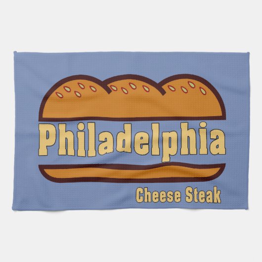 Philadelphia Cheese Steak-ontwerp Theedoek (Horizontaal)
