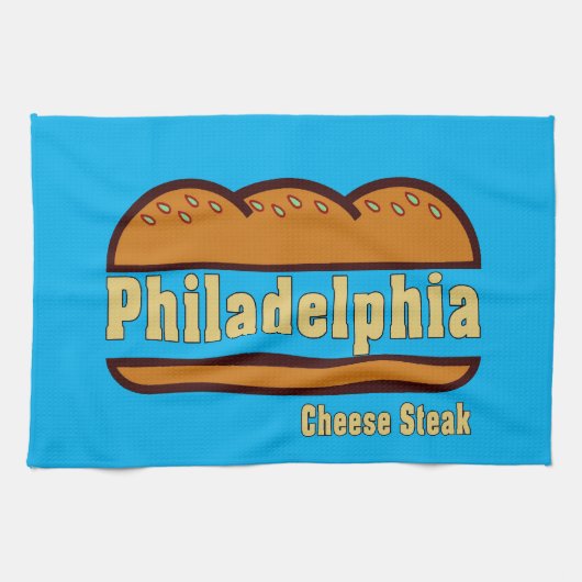 Philadelphia Cheese Steak-ontwerp Theedoek (Horizontaal)