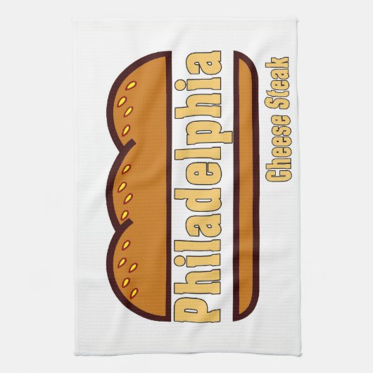 Philadelphia Cheese Steak-ontwerp Theedoek (Verticaal)