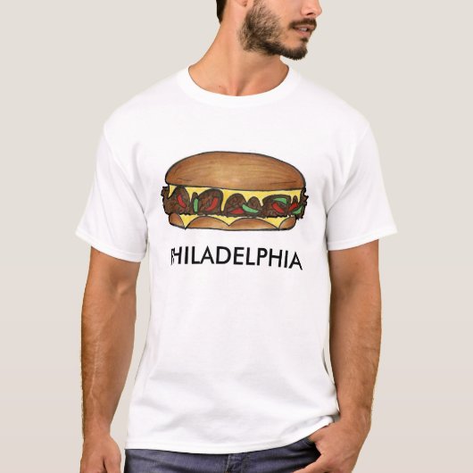 Philadelphia Cheese Steak Philly Cheesesteak Food T-shirt (Voorkant)