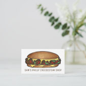Philadelphia Cheese Steak Sandwich Food Visitekaartje (Staand voorkant)
