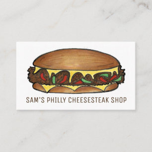 Philadelphia Cheese Steak Sandwich Food Visitekaartje