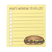 Philadelphia Cheese Steak Sandwich om een lijst op Notitieblok (Voorkant)