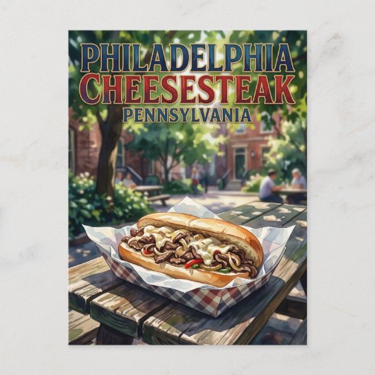 Philadelphia Cheesesteak Pennsylvania Briefkaart (Voorkant)