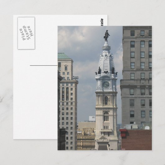 Philadelphia City Hall Briefkaart (Voorkant / Achterkant)