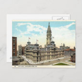 Philadelphia City Hall Old Briefkaart (Voorkant / Achterkant)