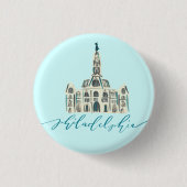 Philadelphia - City Hall Ronde Button 3,2 Cm (Voorkant)