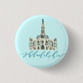 Philadelphia - City Hall Ronde Button 3,2 Cm
