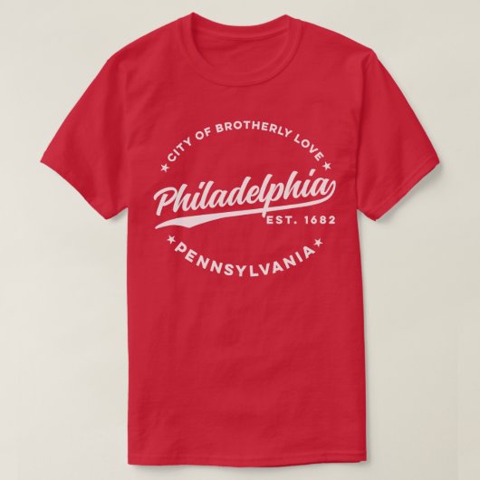 Philadelphia City of Brotherly Love USA T-shirt (Design voorkant)