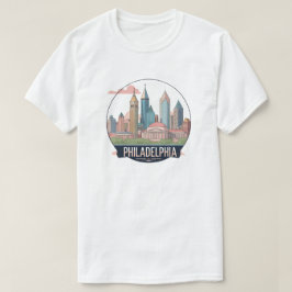 Philadelphia City Pennsylvania USA silhouet T-shirt