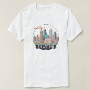 Philadelphia City Pennsylvania USA silhouet T-shirt