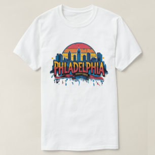 Philadelphia City Pennsylvania USA silhouet T-shirt