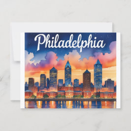 Philadelphia City Pennsylvania Verenigde Staten sk Briefkaart