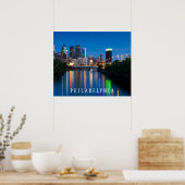Philadelphia City Skyline in Night Poster (Keuken)