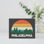 Philadelphia City Sunset Briefkaart (Staand voorkant)