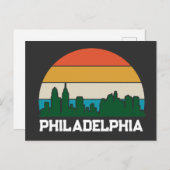 Philadelphia City Sunset Briefkaart (Voorkant / Achterkant)