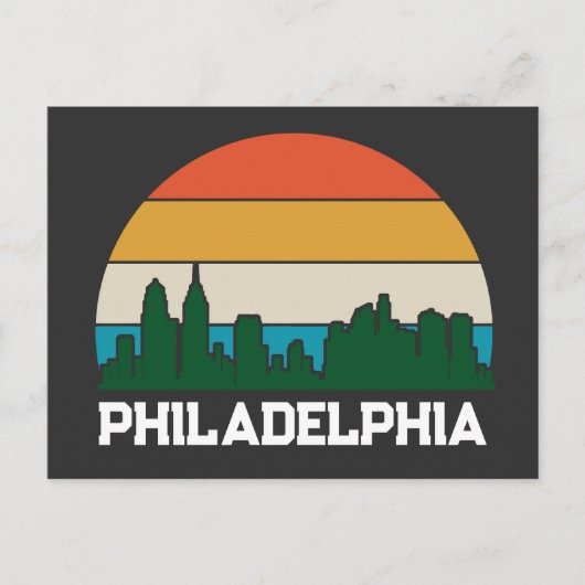 Philadelphia City Sunset Briefkaart (Voorkant)