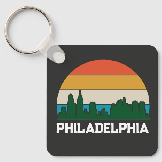 Philadelphia  City Sunset Sleutelhanger (Voorkant)