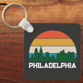 Philadelphia  City Sunset Sleutelhanger (Voorkant)