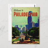 Philadelphia Cityscape Briefkaart (Voorkant / Achterkant)