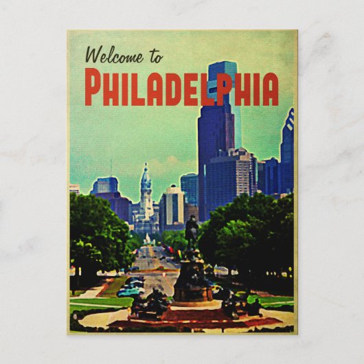 Philadelphia Cityscape Briefkaart (Voorkant)