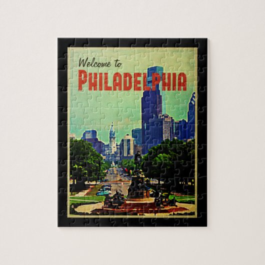 Philadelphia Cityscape Legpuzzel (Verticaal)