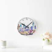 Philadelphia Color Sketch Wall Klok (Huis)