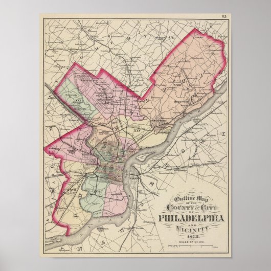 Philadelphia County, City Poster (Voorkant)