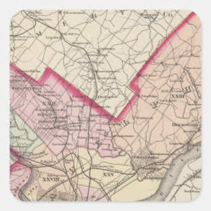 Philadelphia County Vierkante Sticker