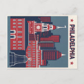 Philadelphia: Cradle of Liberty Illustration Briefkaart (Voorkant)