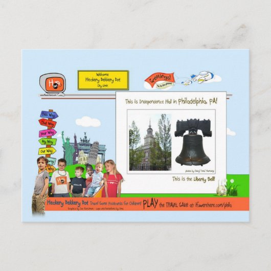 Philadelphia! De stad van de broederlijke liefde! Briefkaart (Voorkant)