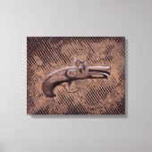Philadelphia Derringer pistool Canvas Afdruk (Voorkant)