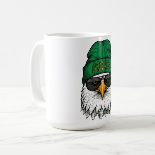 Philadelphia Eagle Cool Beanie Zonnebril Mok (Voorkant links)