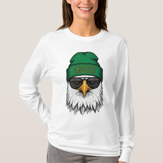 Philadelphia Eagle Cool Beanie Zonnebril T-shirt (Voorkant)