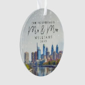 Philadelphia Eerste Kerstmis als Mijnheer & Mevrou Ornament (voorkant)