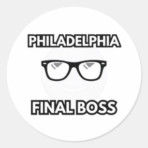 Philadelphia Eindbaas Cool Emoji Ronde Sticker