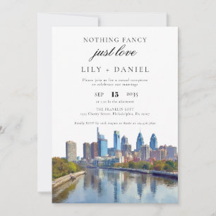 Philadelphia Elopement Trouwreceptie Kaart