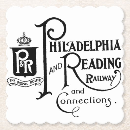 Philadelphia en Reading Railroad Logo Kartonnen Onderzetters (Voorkant)