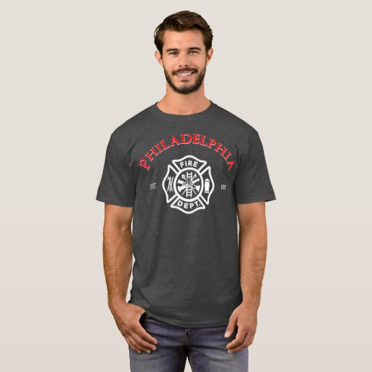 Philadelphia Fire Rescue Department Pennsylvania T-shirt (Voorkant volledig)