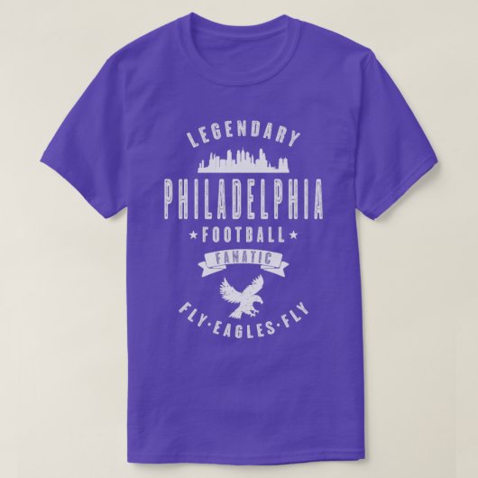Philadelphia Football Fantasiatische Vintage Witte T-shirt (Design voorkant)