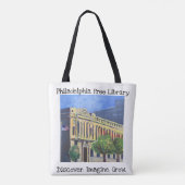 Philadelphia Free Library canvas tas van groot afb (Achterkant)