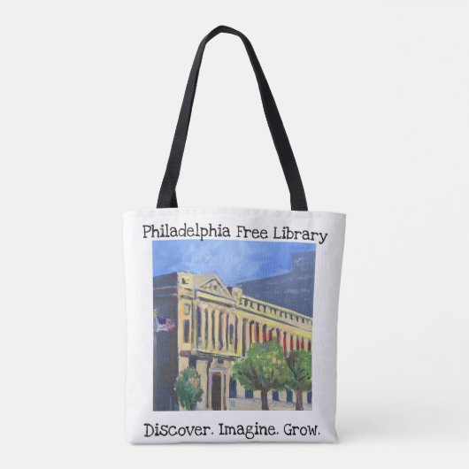 Philadelphia Free Library canvas tas van groot afb (Achterkant)