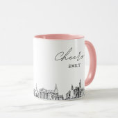 Philadelphia gepersonaliseerde bruiloft koffie Mok (Voorkant rechts)