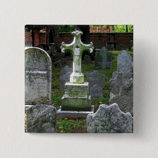 Philadelphia Graveyard CB Vierkante Button 5,1 Cm (Voorkant)