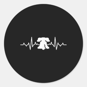 Philadelphia Heart Beat Love Philly Ronde Sticker