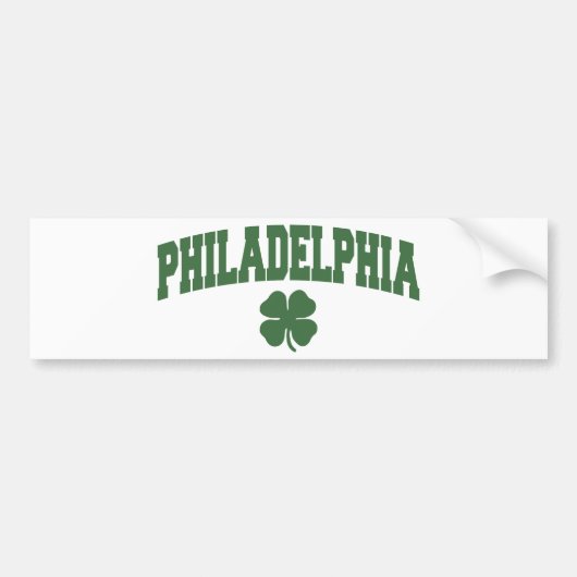 Philadelphia (Ierse shamrock) Bumpersticker (Voorkant)