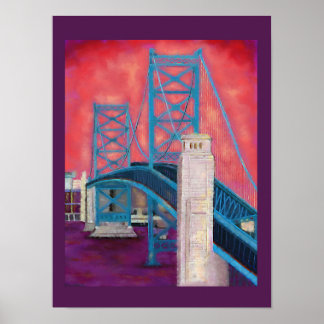 Philadelphia- impressies (Ben Franklin-brug) Poster